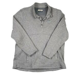 Magellan Outdoors Pullover Fleece XXL Gray Snap Neck‎ Sweater Jacket Men
